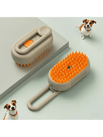 3-in-1 Steam Pet Grooming Brush – USB Dog & Cat Hair Remover with Massage